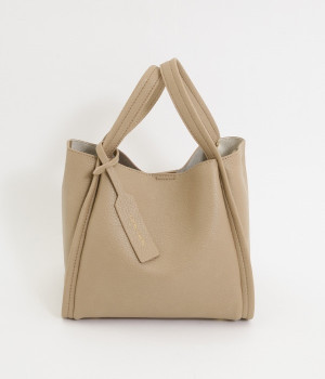 ミニショルダー付ソフトレザー調ミニバッグ(オーク-ONESIZE)