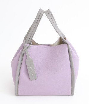 ミニショルダー付ソフトレザー調ミニバッグ(ラベンダーミックス-ONESIZE)