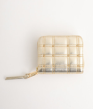 シープBOXキルト・ジャバラカードウォレット(ゴールド-ONESIZE)