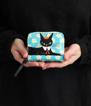 黒ねこ意匠　ROBIN　ジャバラカードウォレット
