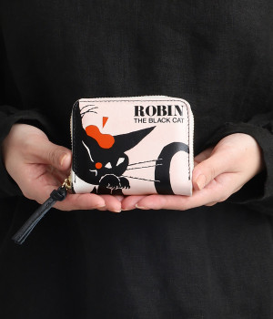 黒ねこ意匠　ROBIN　ジャバラカードウォレット(ピンク-ONESIZE)