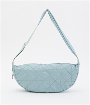 ソフトPUキルティング　ハーフムーンショルダー(ブルー-ONESIZE)