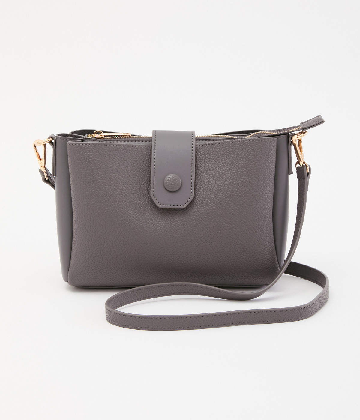 ヨコ型　3つ口ショルダー(グレー-ONESIZE)