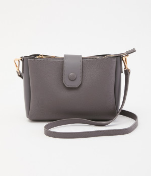 ヨコ型　3つ口ショルダー(グレー-ONESIZE)