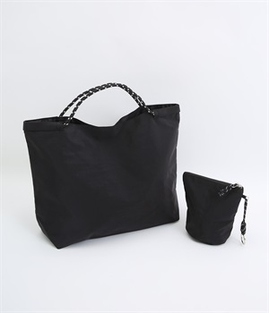 ウォッシャーナイロン パッカブルトート(ブラック-ONESIZE)