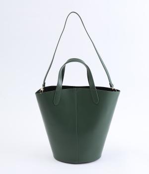 タテ型2wayバケツトート(グリーン-ONESIZE)
