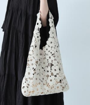 フラワーレースホーボー(アイボリー-ONESIZE)