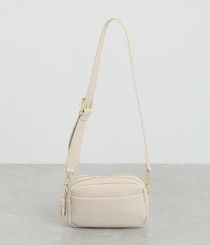 2ショルダー付ボックスバッグ(アイボリー-ONESIZE)