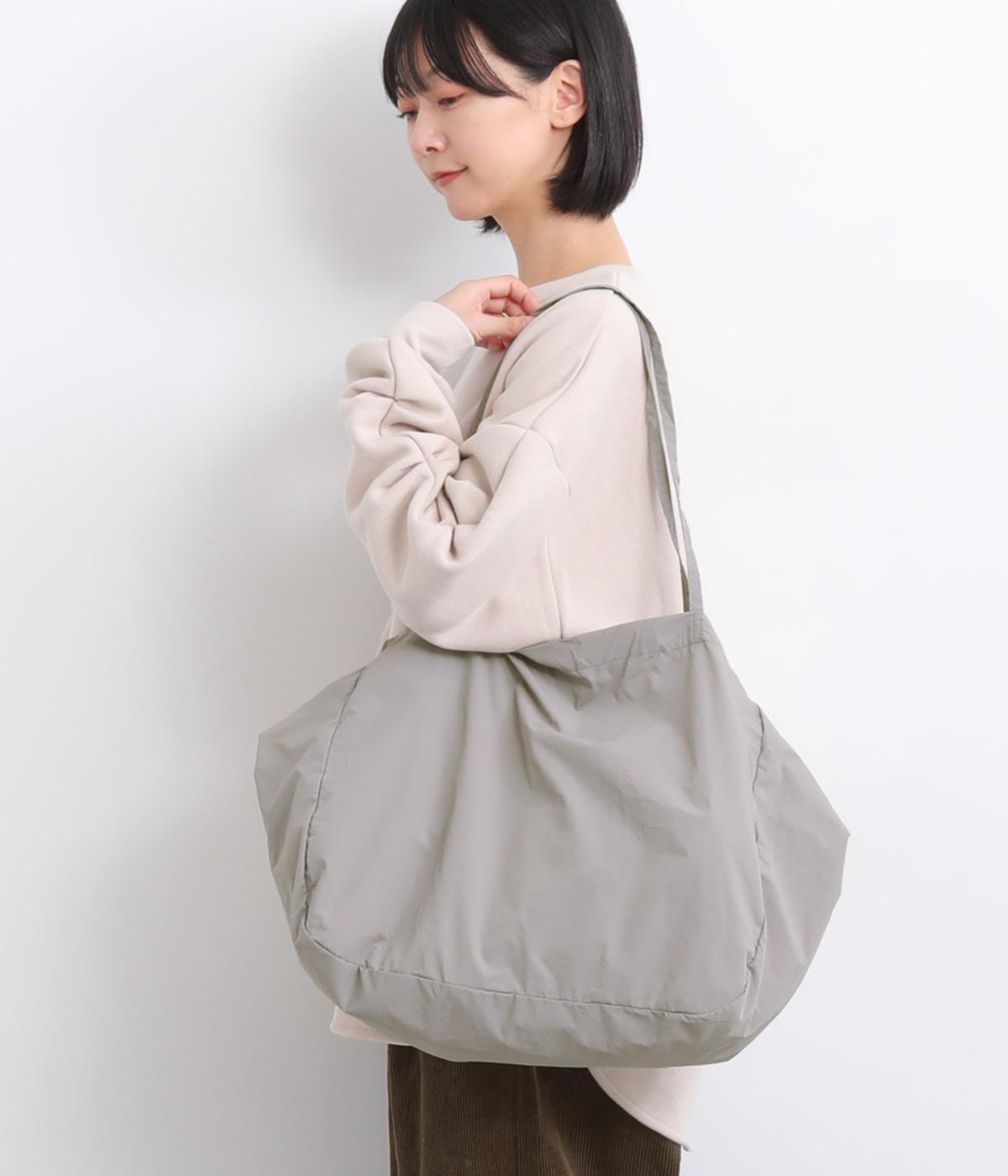 パッカブルナイロン2wayトート(ライトグレー-F)