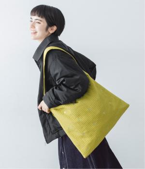 ラインドットワンショルダートート(イエロー-F)