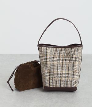 ツイードバケツバッグ(ベージュ-ONESIZE)