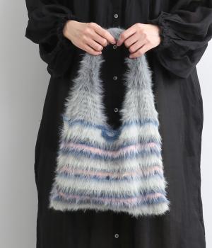 マルチボーダーファートート(グレー-ONESIZE)