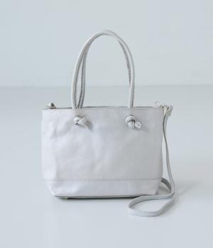 ソフトレザー3層2wayトート(シルバー-F)