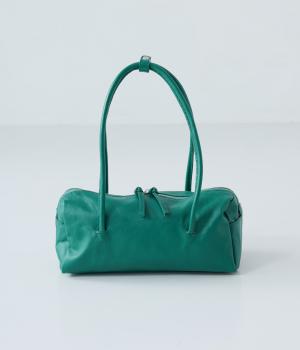 ソフトレザーワイドボストントート(グリーン-F)