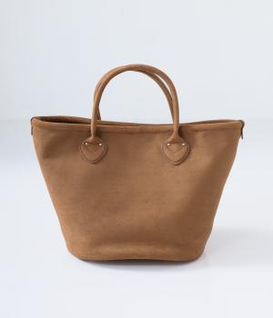 スエード口元パイピングトート(キャメル-F)