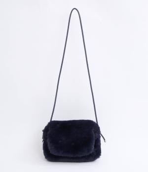 エコファーシンプルフラップショルダー(ネイビー-F)