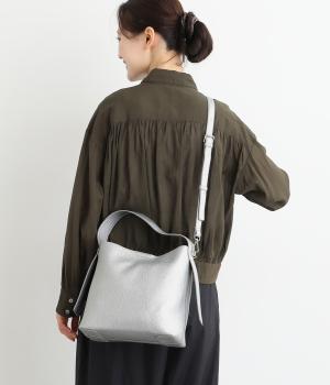 ポーチショルダー付2wayホーボー(シルバー-F)