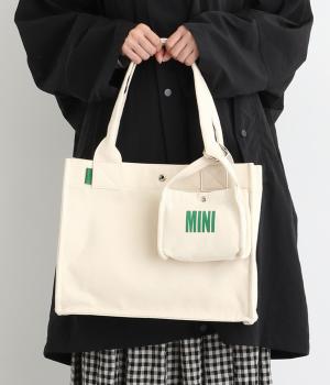 フロッキ－ポーチ付キャンバストート