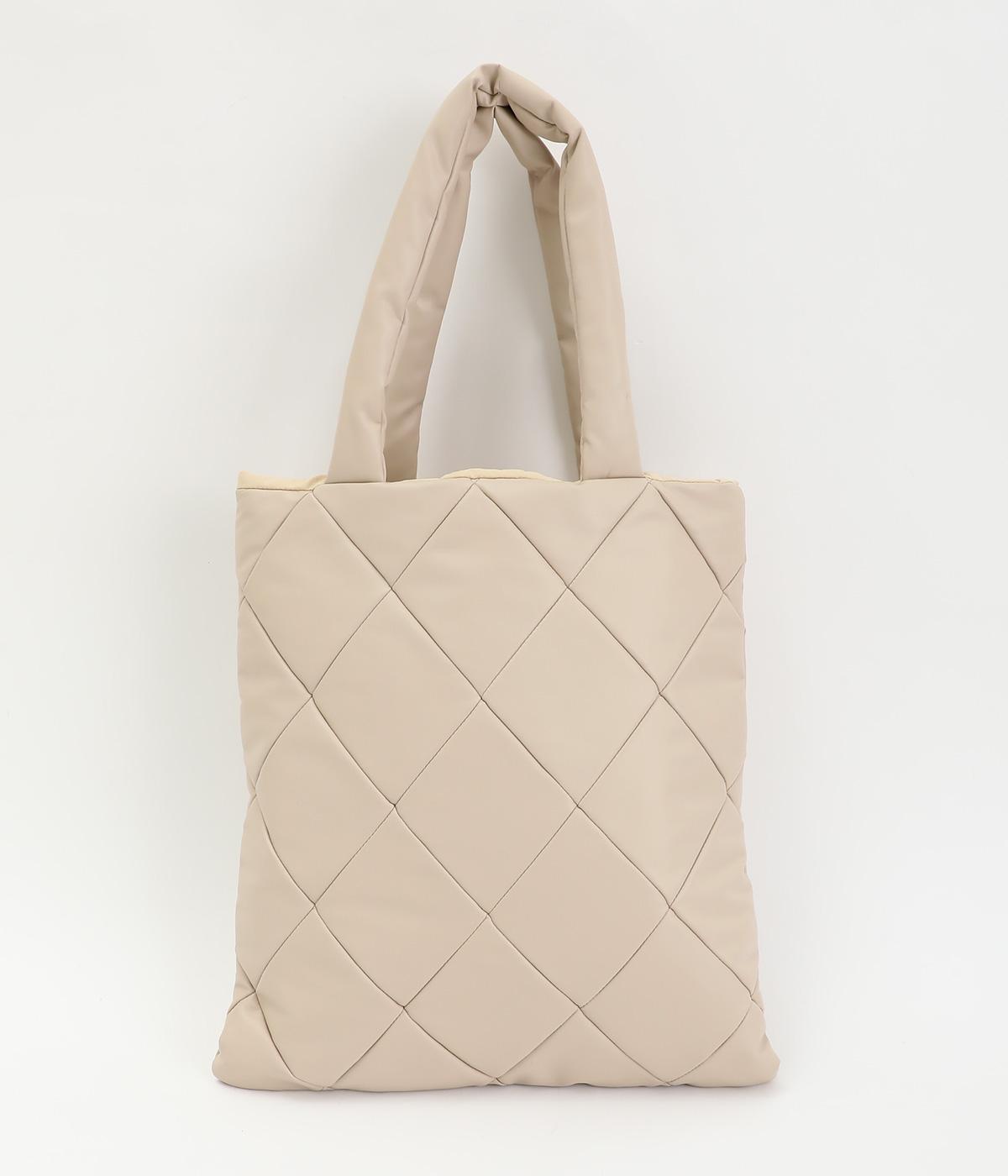 リバーシブルPU＆ナイロントート(アイボリー-F)