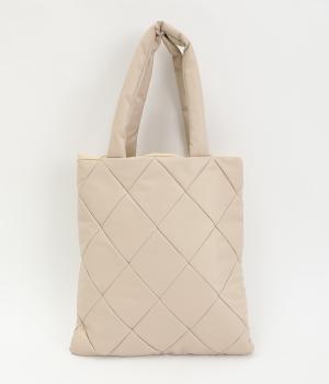 リバーシブルPU＆ナイロントート(アイボリー-F)