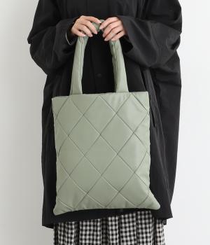 リバーシブルPU＆ナイロントート(カーキ-F)