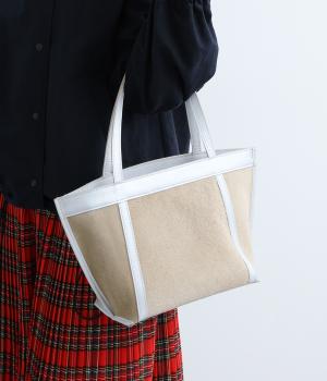 撥水リバーシブルトート(シルバー-F)