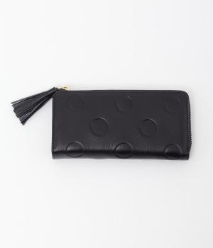 ドット型押しワンビューパームウォレット（ブラック・F）