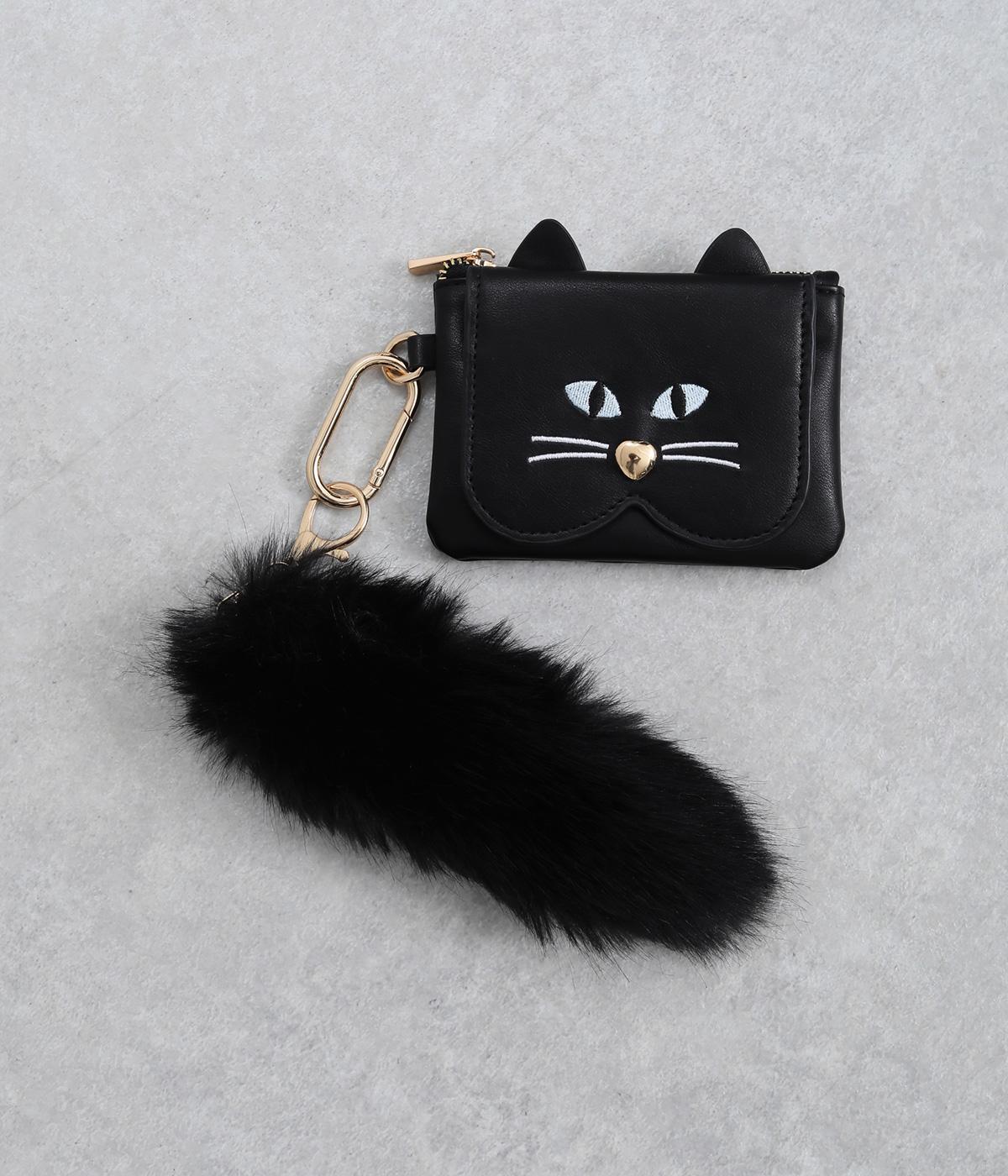 しっぽチャーム付ねこモチーフミニウォレット｜cache cache