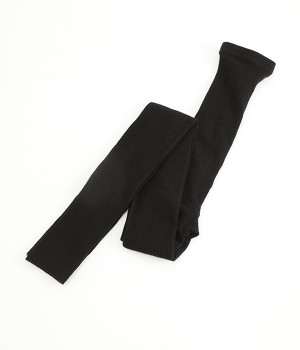 コットン 柔らかリブ レギンス(ブラック-ONESIZE)