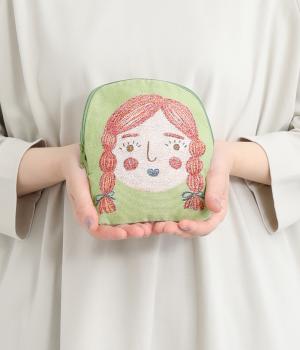 フレンズ　ゴブラン織り ポーチ(グリーン-ONESIZE)