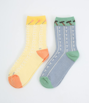 ドライバー&トンカチ　クルーソックス　2足組(カラー1-ONESIZE)