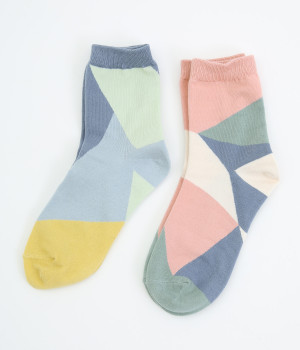 ライティングカラー　ショートソックス　2足組(カラー1-ONESIZE)