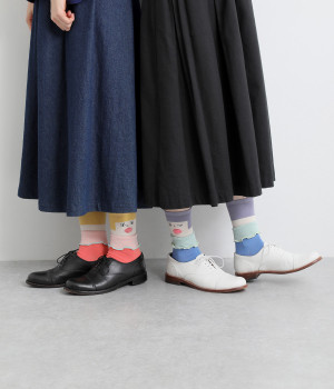 マチルダとイザベラ　クルーソックス　2足組(カラー1-ONESIZE)
