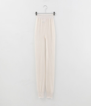 コットン ゆる編みレギンス(アイボリー-ONESIZE)