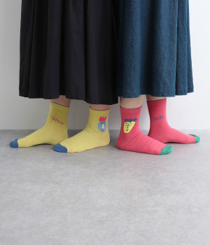 Hello&Wow　ショートソックス　2足組(カラー1-ONESIZE)