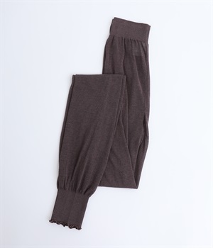 ゆるっとガーゼ編み　コットンレギンス(モカ-ONESIZE)