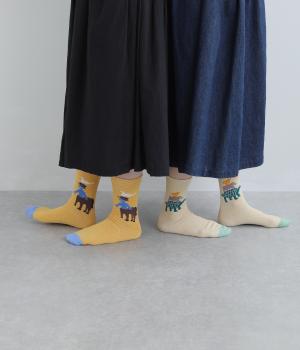 かさねがさねクルーソックス2Ｐ(カラー１-F)