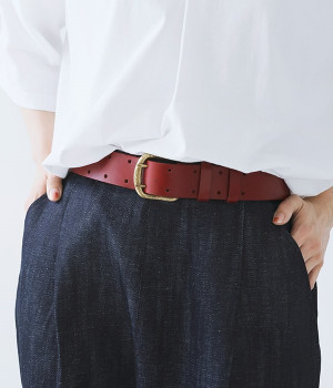 レザーベルト(レッド-ONESIZE)