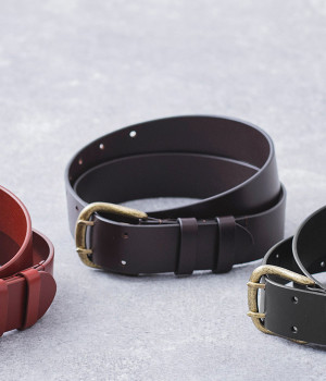 レザーベルト(ブラウン-ONESIZE)