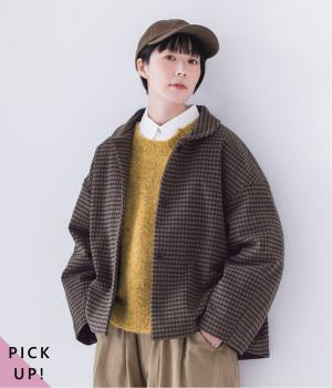 ギンガムチェック中綿ジャケット