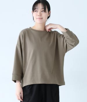 コットンミニ裏毛プルオーバー(カーキベージュ-ONESIZE)