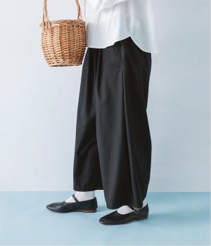 サイドタックワイドパンツ(ブラック-F)