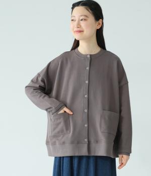 コットンミニ裏毛ワイドカーディガン