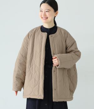 ワイドキルティングジャケット(モカ-F)