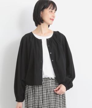 コットンボリュームスリーブボレロ(ブラック-ONESIZE)