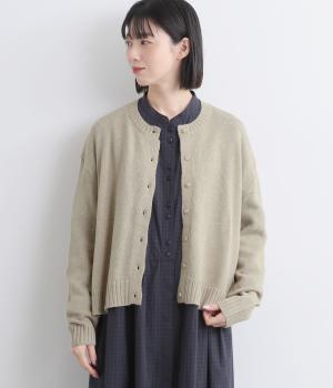 肩落ちカーディガン(ダークベージュ-F)