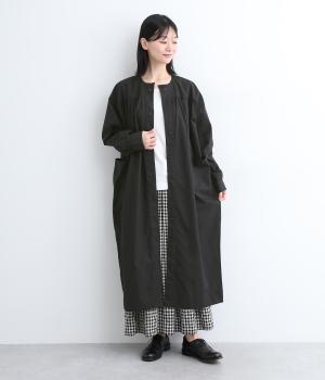 ビッグポケットギャザーBOXワンピース(ブラック-ONESIZE)