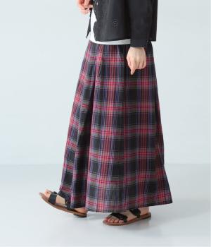 マドラスチェックタック入りギャザースカート