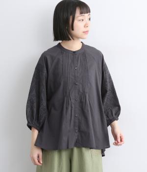 ラグランスリーブ刺繍ブラウス