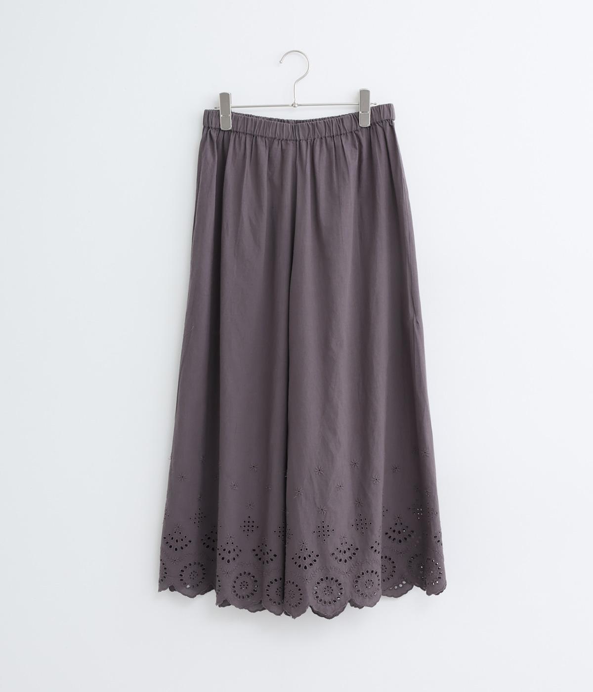 スカラップ刺繍ペチパンツ(ダークパープル-F)